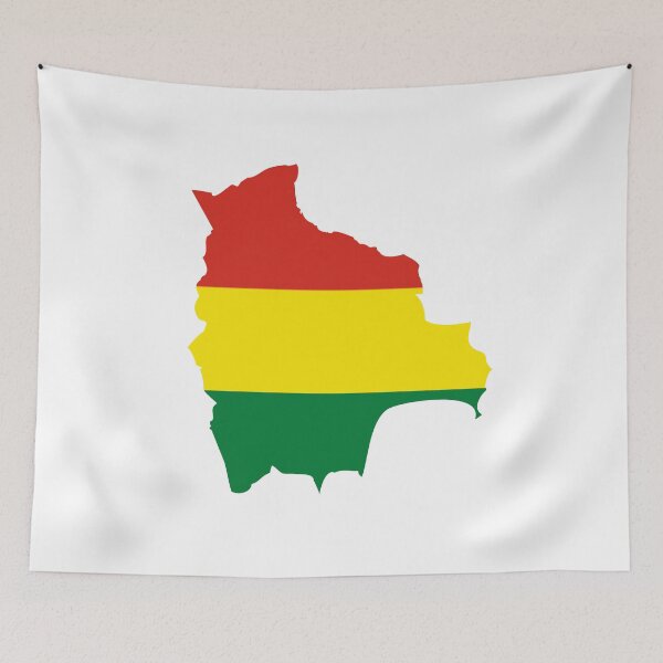 Item preview, Bolivia map with flag colors designed and sold by Angelica Herrera.