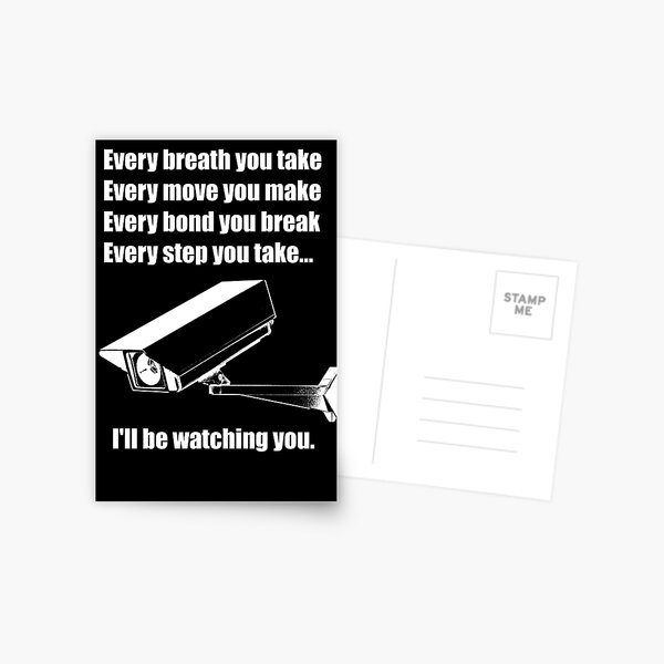 I'll be watching you Postcard