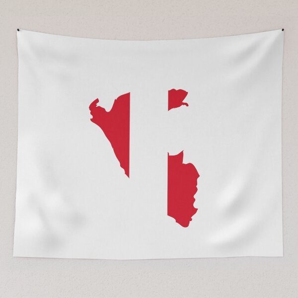 Item preview, Peru map with flag colors designed and sold by Angelica Herrera.