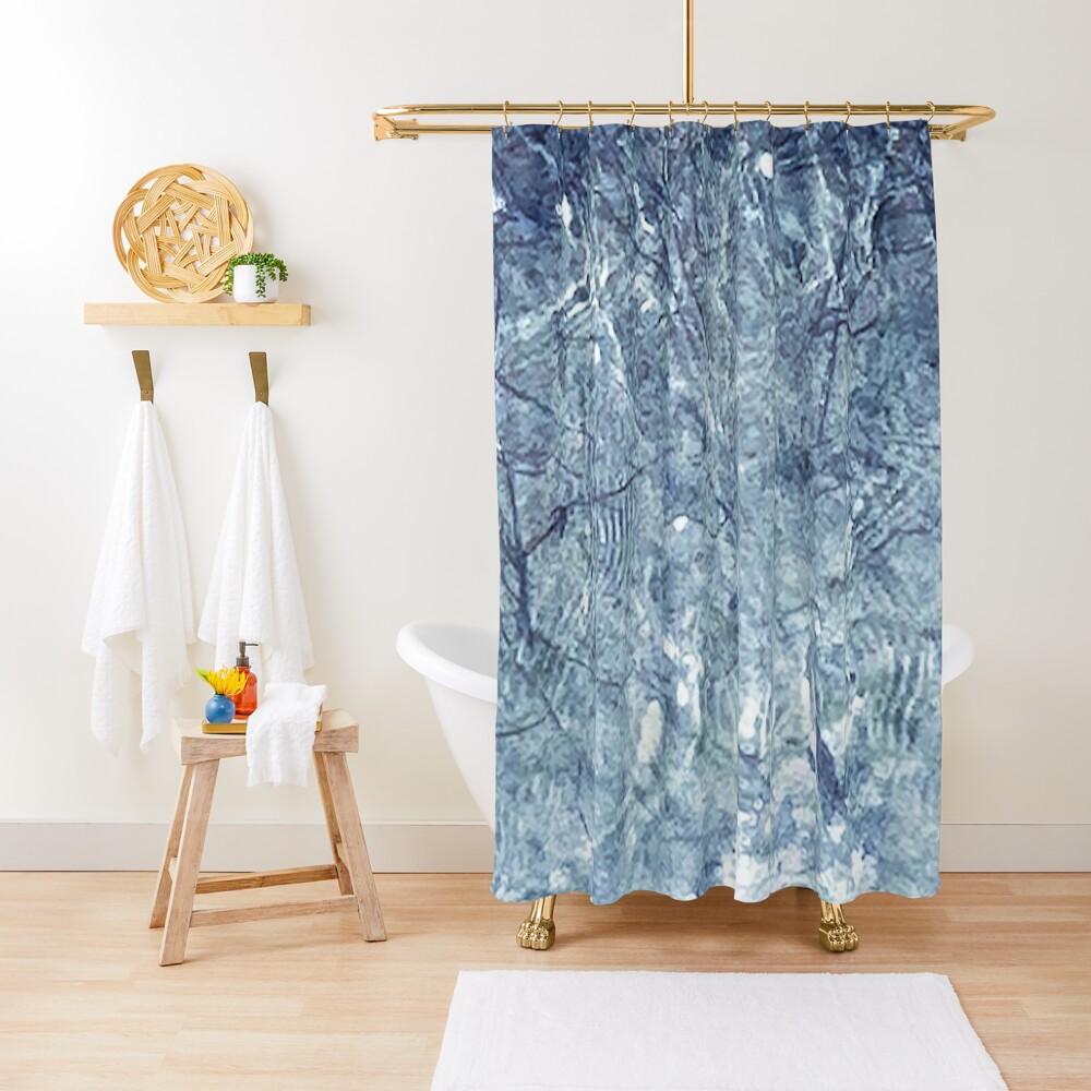 "BLUE WATER" Shower Curtain by ViviennePoet Redbubble