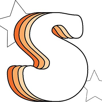 Artwork thumbnail, Retro S (Orange) by kapatton99