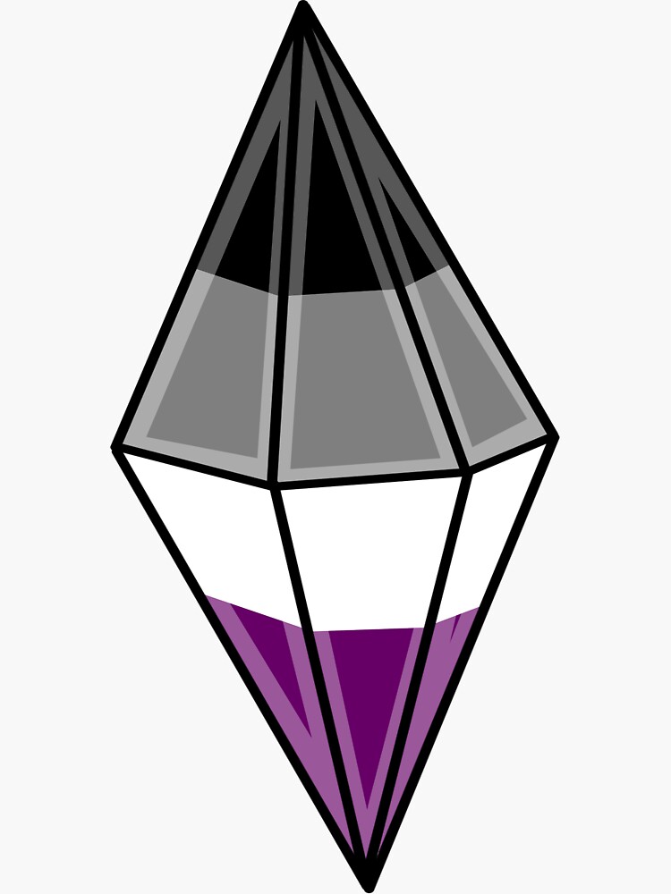 Asexual Pride Sims Plumbob Sticker For Sale By Renniequeer Redbubble