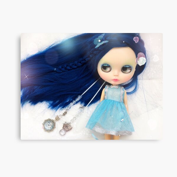 Midnight Butterfly Girl Metal Print