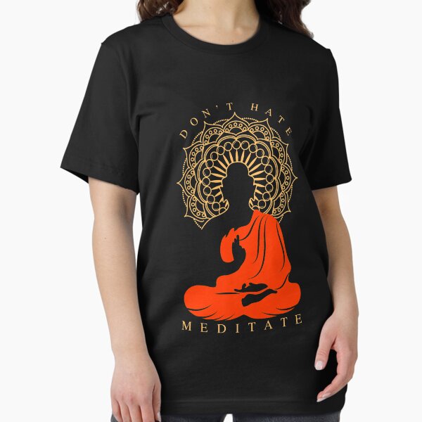 Vista previa del artículo con la obra «No odies meditar | Meditación de Buda», diseñado y vendido por trollshooter.