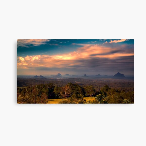 Glashhouse Mountains at Sunset Canvas Print