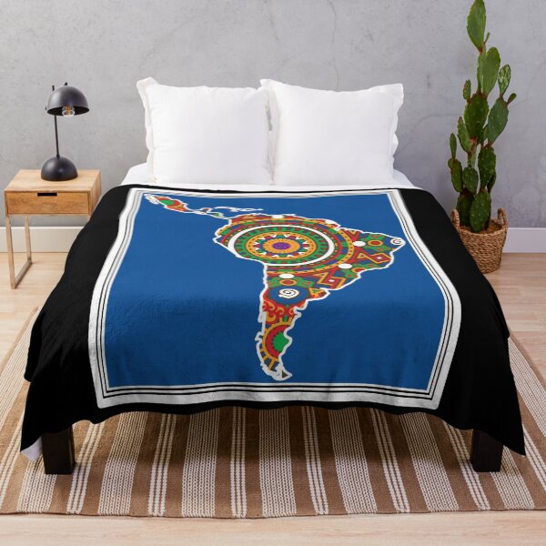 Item preview, LATIN SOUTH AMERICA DECORATED MAP - full colour designed and sold by Xotico Design.