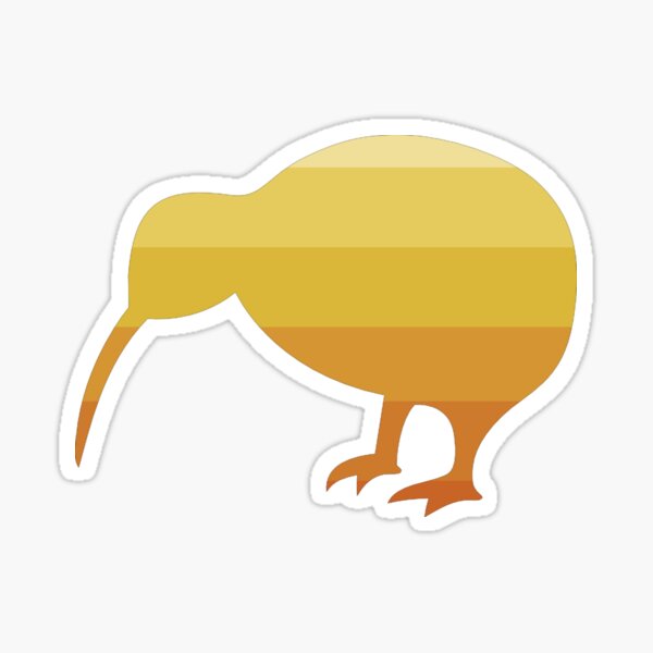 Kiwi in Navel Orange Ombre Sticker