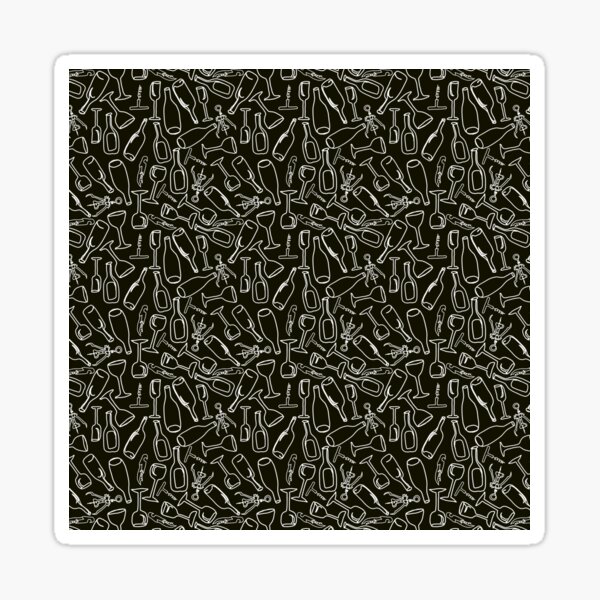 Wine Time (black) Sticker