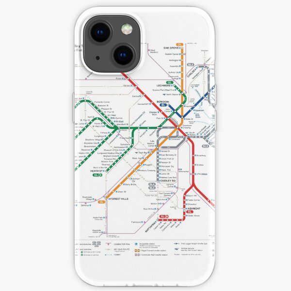 Boston MBTA Map iPhone Soft Case