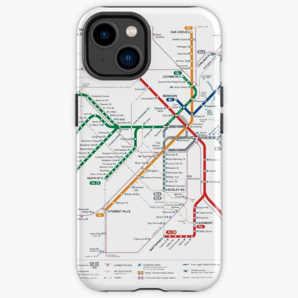 Boston MBTA Map iPhone Tough Case