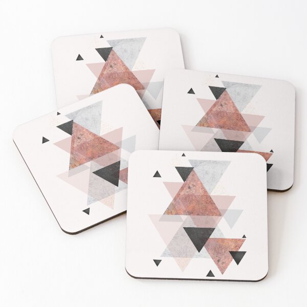 Item preview, Geometric Arrangement in Blush, Rose Gold and Black designed and sold by UrbanEpiphany.