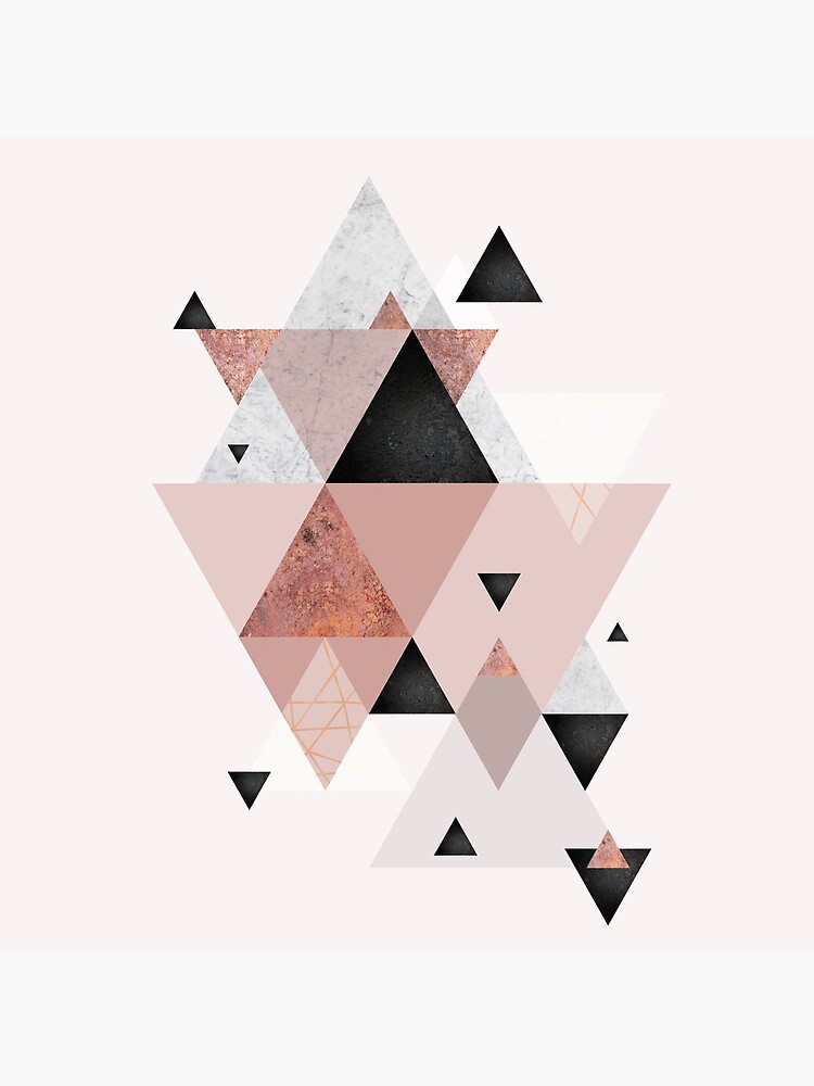 Geometric Compilation in Rose Gold and Blush Pink by UrbanEpiphany
