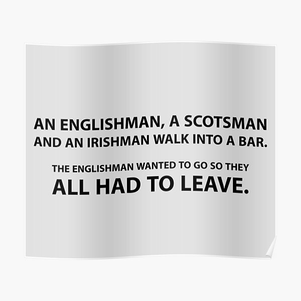 Brexit bar joke - funny Poster