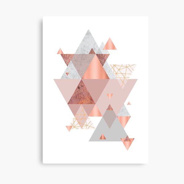 Blush Pink Geo Canvas Print