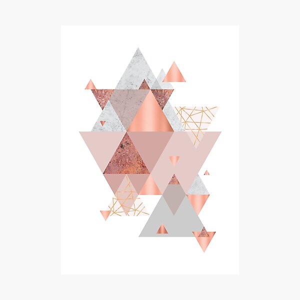 Blush Pink Geo Photographic Print