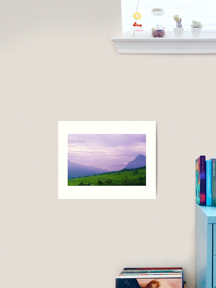 Thumbnail 2 of 3, Art Print, Valley of Vineyards designed and sold by Mallorn.
