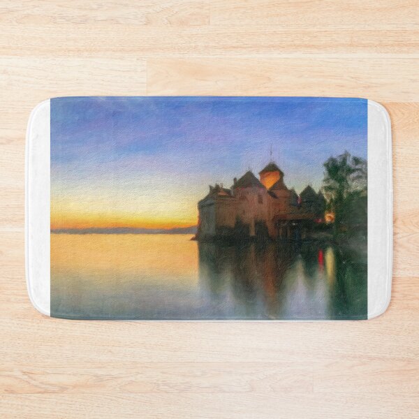 Item preview, Chillon Sunset Oil Painting designed and sold by DiFigianoPhoto.