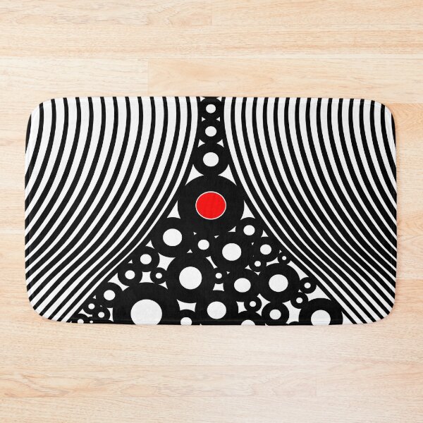 Item preview, Black white stripes and rings designed and sold by Patricia Piotrak.