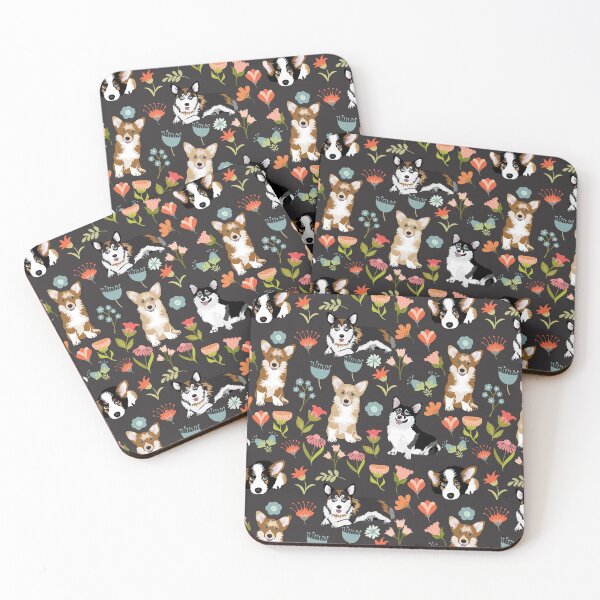 Item preview, Cute Summer Corgi Flower Pattern designed and sold by UtArt.