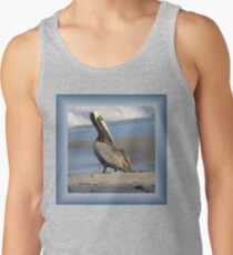 Oceanside Portrait of a Pelican Tank Top