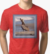 Oceanside Portrait of a Pelican Tri-blend T-Shirt