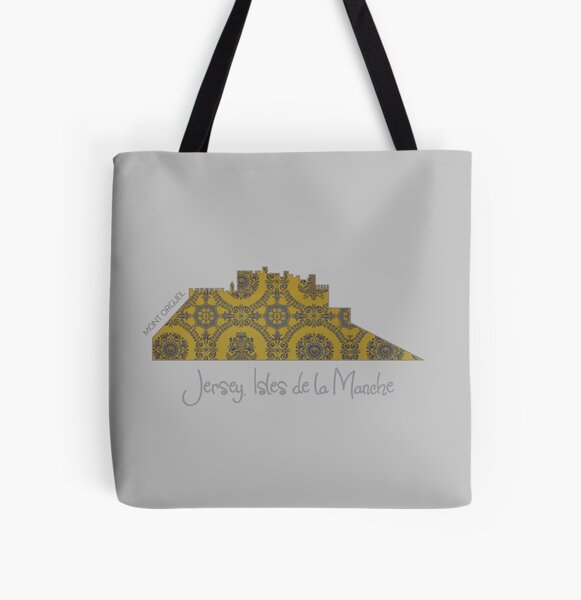 Mont Orgueil in French Tapestry All Over Print Tote Bag