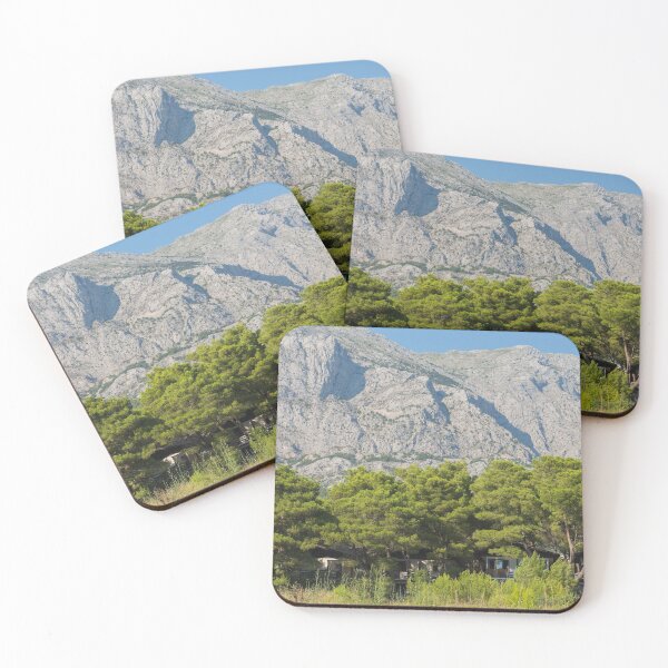 Item preview, Biokovo mountain nature park and trees from Makarska Riviera, Dalmatia, Croatia designed and sold by anytka.