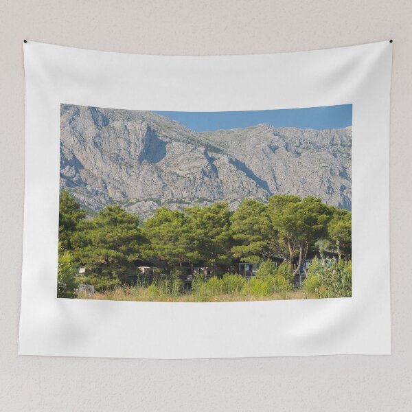 Item preview, Biokovo mountain nature park and trees from Makarska Riviera, Dalmatia, Croatia designed and sold by anytka.