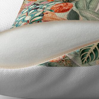 Alternate view of Vintage Orange Tropical Bird Jungle Garden Floor Pillow