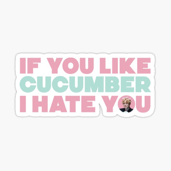 no cucumber sticker by 2girls1kpop redbubble