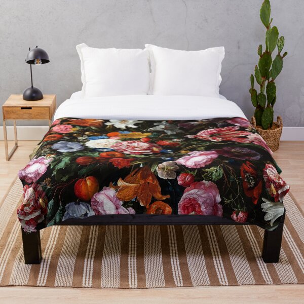 Dutch Midnight Garden Throw Blanket