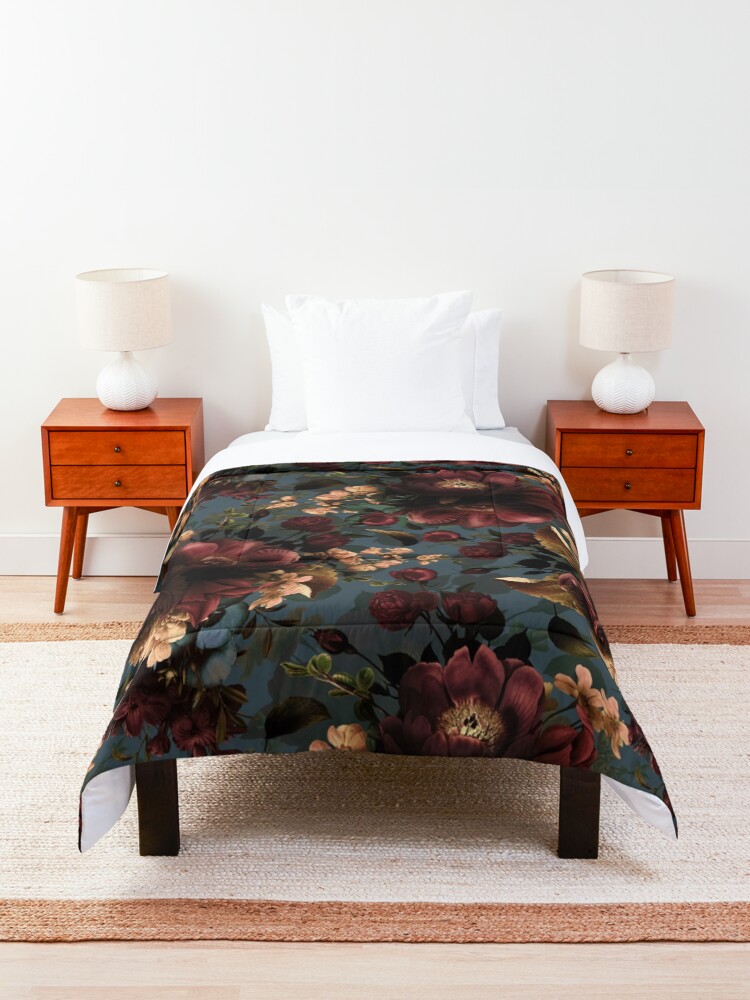Alternate view of Moody florals - Mystic Night 10 Comforter