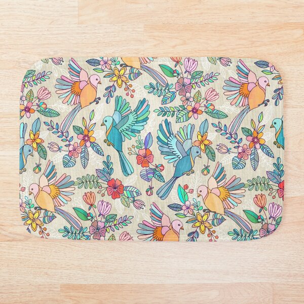 Whimsical Summer Flight Bath Mat