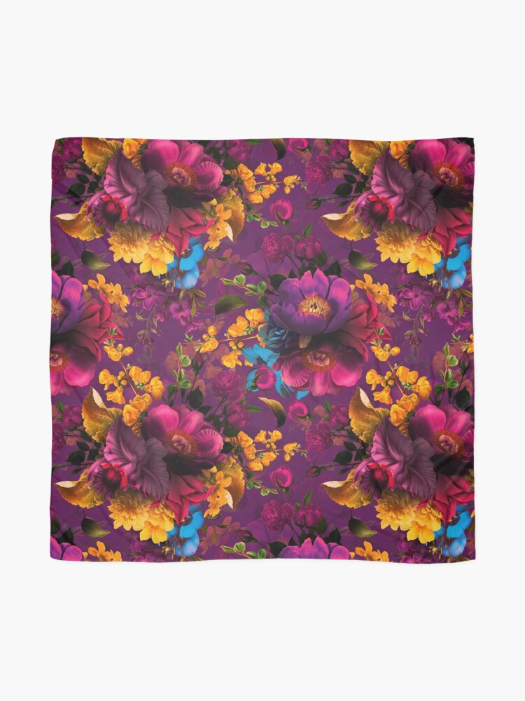 Alternate view of Moody florals - Mystic Night 12 Scarf
