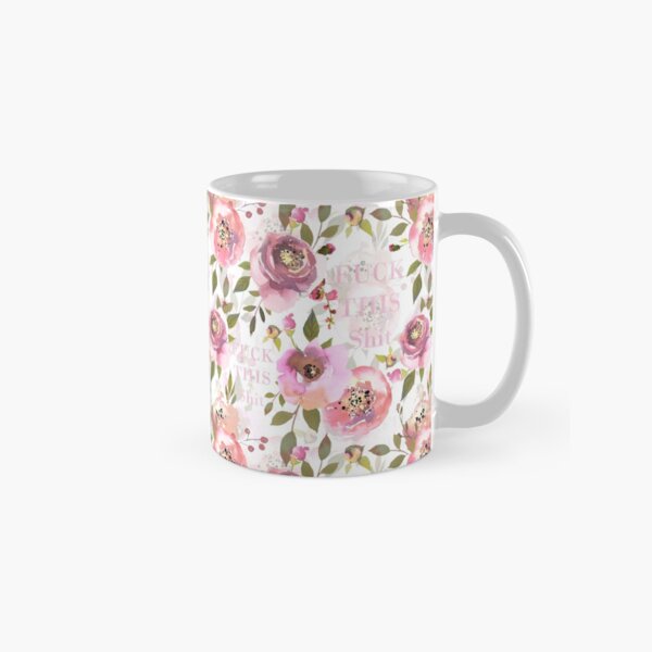 Item preview, Fuck this shit - pink floral  designed and sold by UtArt.