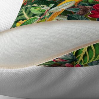 Alternate view of Vintage Tropical Bird Jungle Garden Floor Pillow