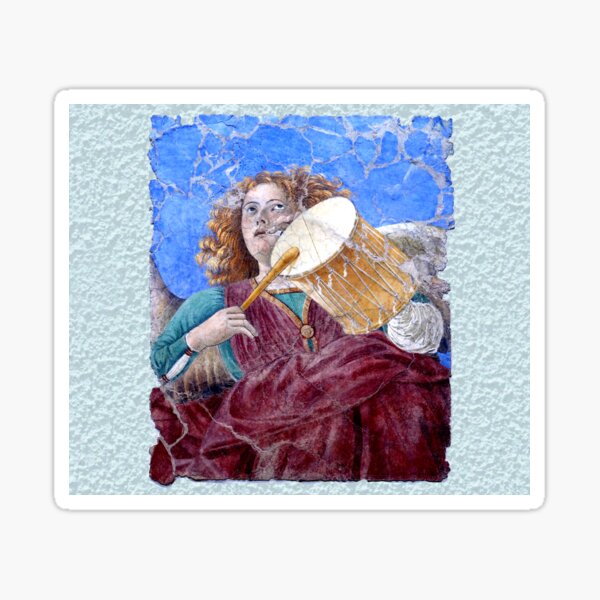 Item preview, MUSIC MAKING CHRISTMAS ANGEL IN BLUE Drum Player designed and sold by BulganLumini.
