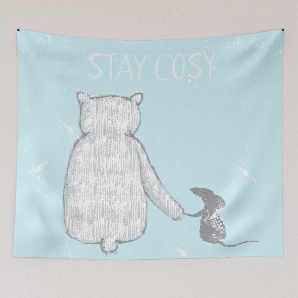 Item preview, Stay Cosy- Little Bear and mouse in Winterlandscape designed and sold by UtArt.