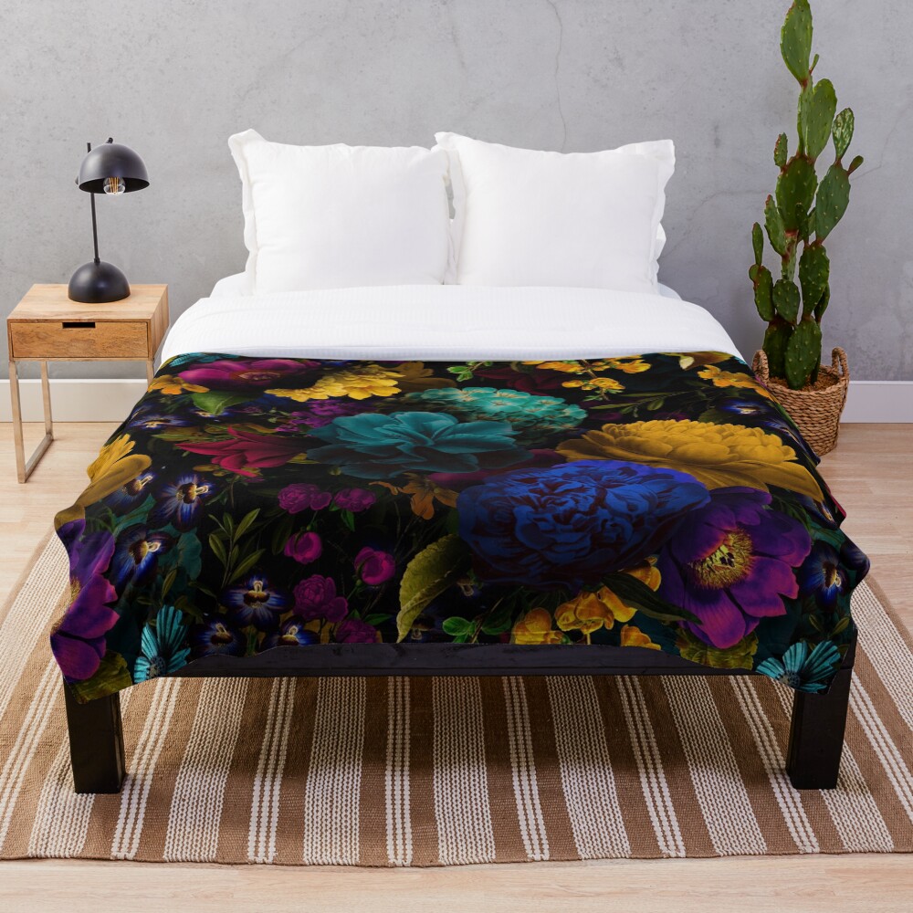 Mystical night II Throw Blanket