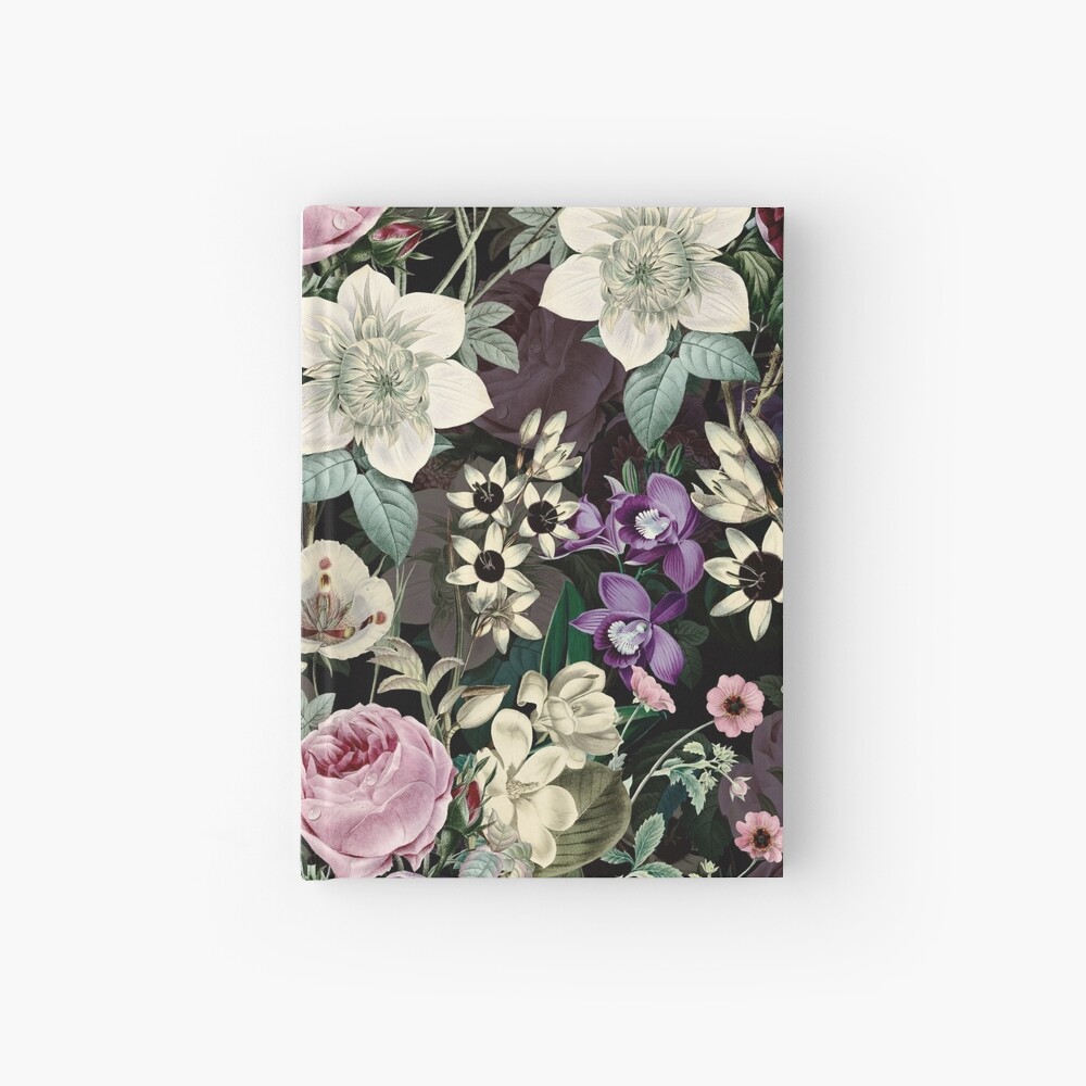 Vintage Lush English Flower Pattern Hardcover Journal