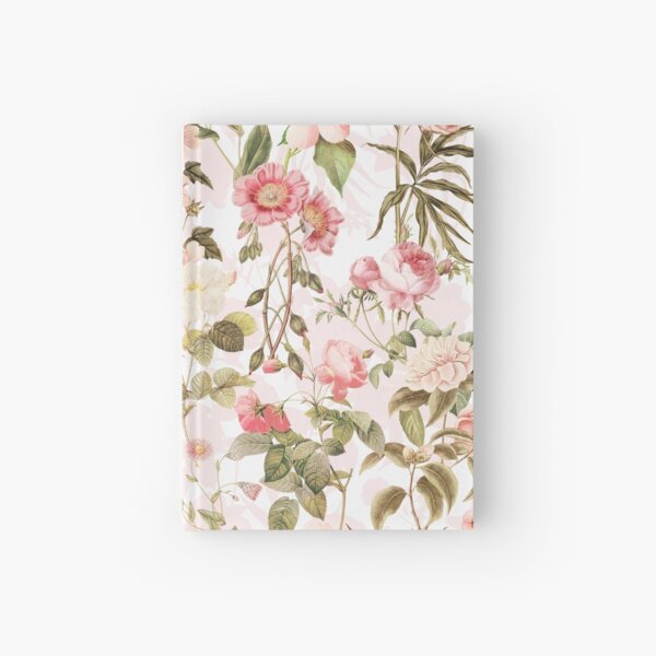 Floral Rose Gold Flowers and Leaves Drawing Black Wrapping Paper by  BlackStrawberry