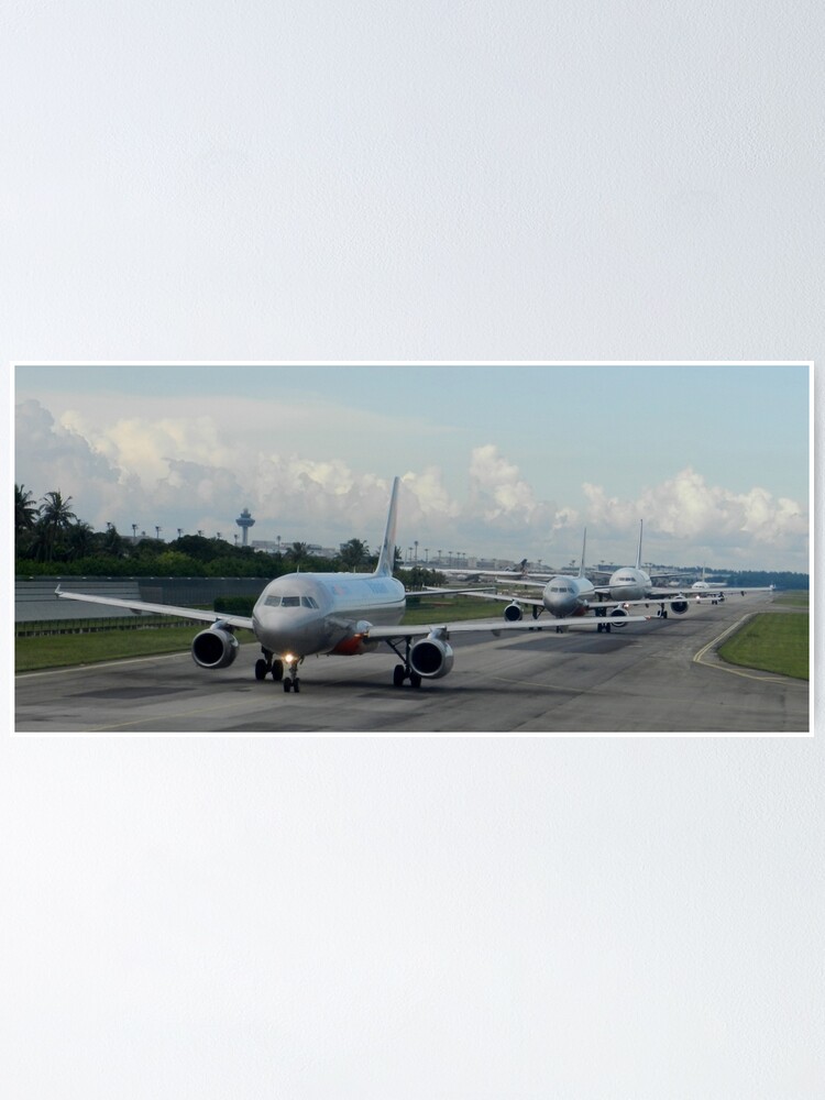 Line Up Singapores Changi Airport Poster By Sandysartstudio Redbubble