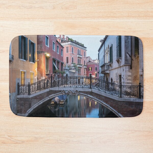 Item preview, The Magic of Small Canals in Venice Italy - Charismatic Wrought Iron Bridge  designed and sold by Georgia Mizuleva.