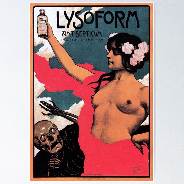 Aperçu de l'œuvre LYSOFORM LOTION ANTISEPTIQUE Swiss Vintage Medical Advertising créée et vendue par retroposters.