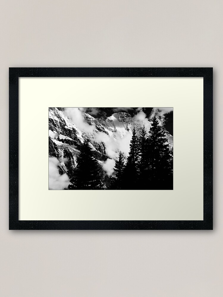 Thumbnail 1 of 7, Framed Art Print, Alpine Classic (B/W) designed and sold by Mallorn.