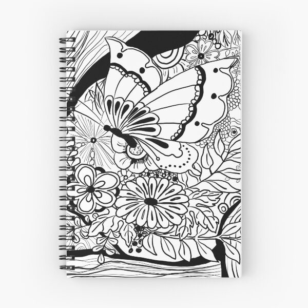 Artikelvorschau, Zendoodle Schmetterling Schwarz Weiß entworfen und verkauft von Patricia Piotrak.