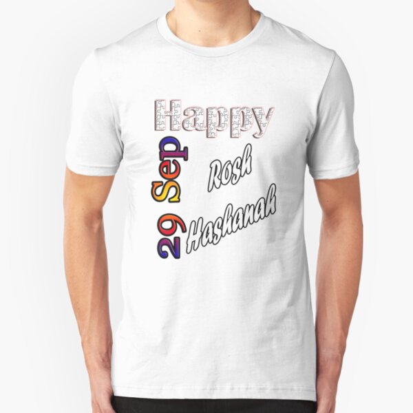Sept 29th, Rosh Hashanah, Custom Gift design Slim Fit T-Shirt