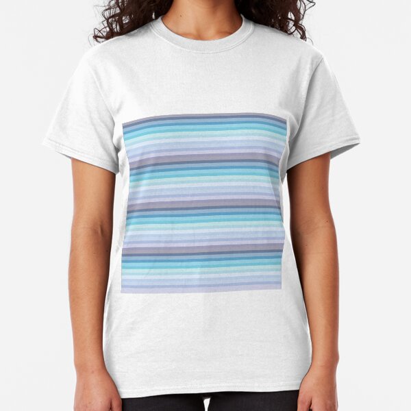 Blue Geometric Stripes Classic T-Shirt