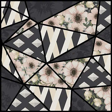 Artwork thumbnail, Flower Abstract Pattern by borderland
