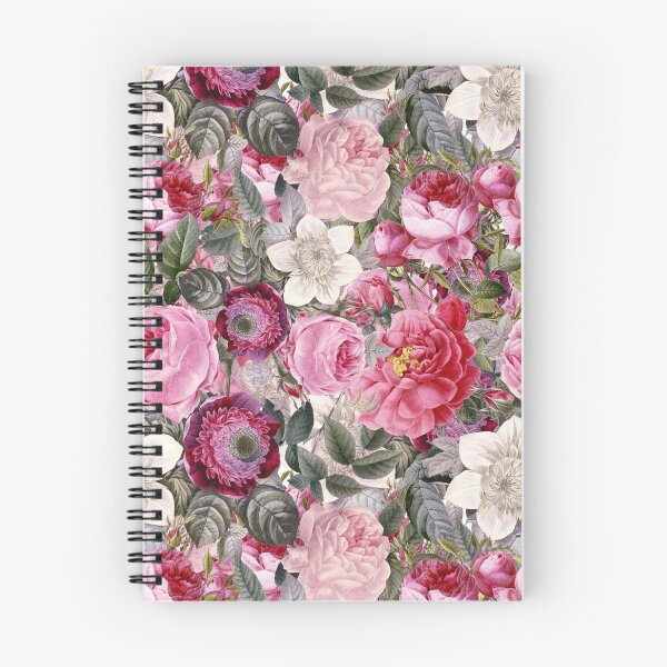 Item preview, Vintage Pink Floral Botanical Night Garden Pattern  NightGarden  designed and sold by UtArt.